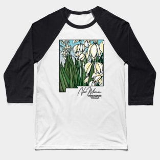 New Mexico Yucca With Text Baseball T-Shirt